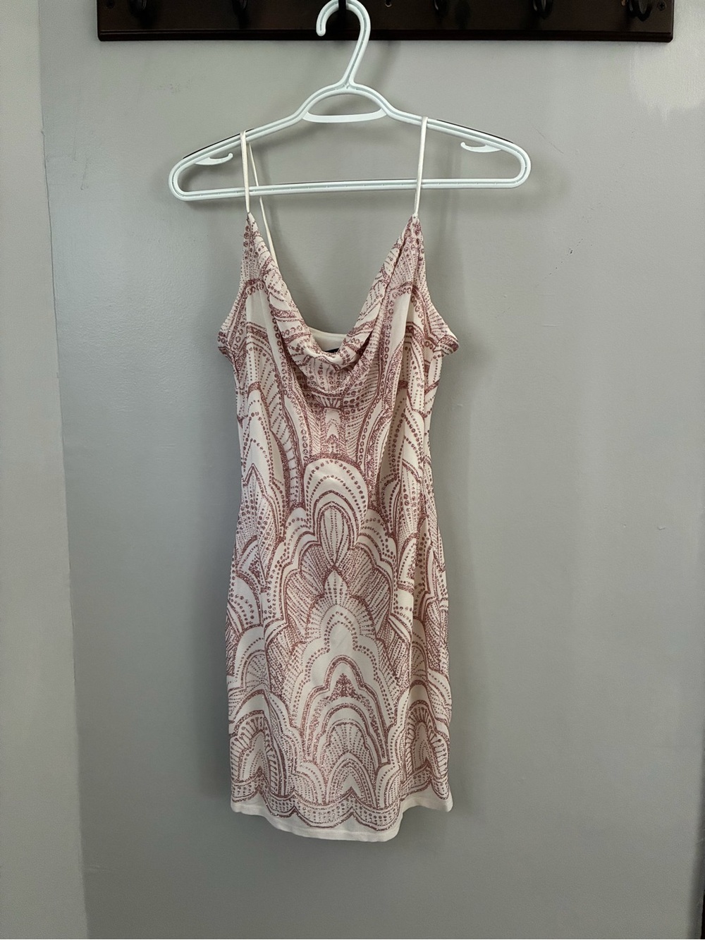 Jump Embellished Ivory Dress with Rose Gold dusty sparkle